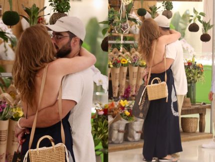 Letícia Spiller é flagrada aos beijos com affair português em shopping no Rio